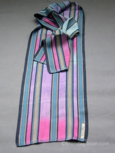Silk scarf with hand-dyed pink/ lilac warp.  £150.00