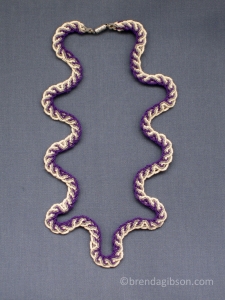 Ply-split swivel, purple/ white. SOLD